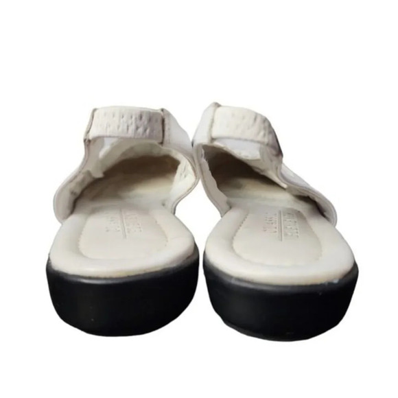 Vintage Huarache Sandals Coastal Prep Boho Festival Women White Leather Sz 6 - Picture 7 of 9